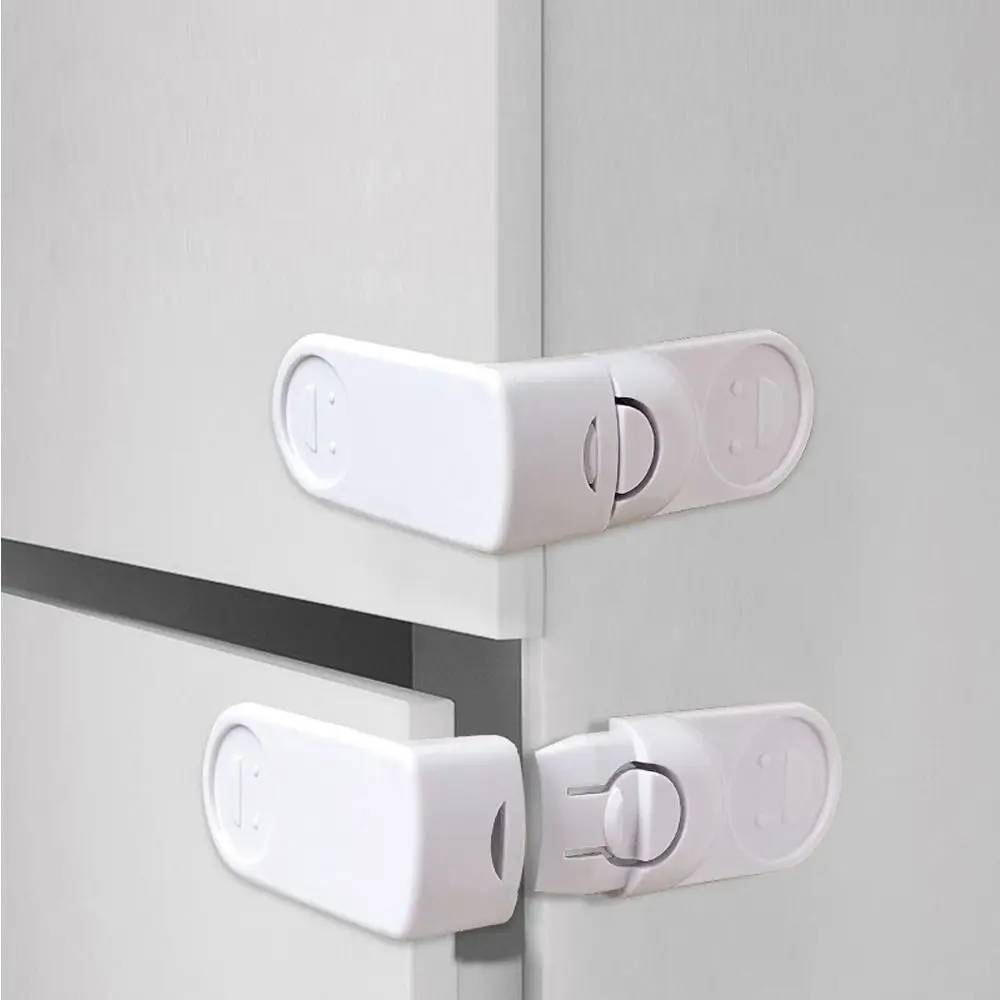 

Practical Anti-pinch ABS Right Angle Lock Anti-opening Cabinet Door Lock Baby Safety Lock Home Security Lock Door Stopper Lock