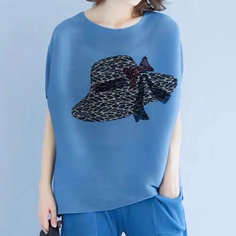 Pleated Summer Short Sleeve T-shirt New Loose Large Short Style Fashion women t shirt crop top vintage clothes
Pleated Summer Short Sleeve T-shirt New Loose Large Short Style Fashion women t shirt crop top vintage clothes