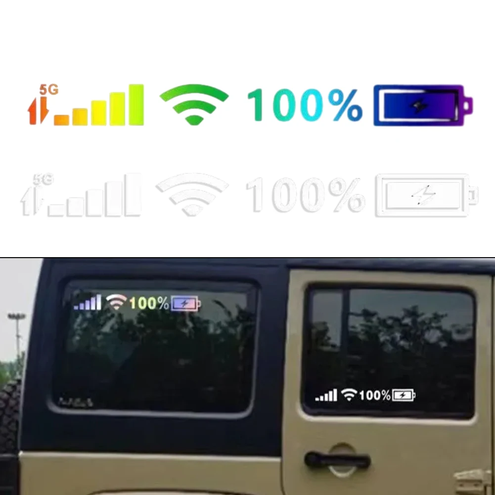 Car Sticker For 5G WiFi Battery Signal Power Decal Car Windshield Reflective Sticker Exterior Accessories 45x4cm PET Multi-color
Car Sticker For 5G WiFi Battery Signal Power Decal Car Windshield Reflective Sticker Exterior Accessories 45x4cm PET Multi-color
