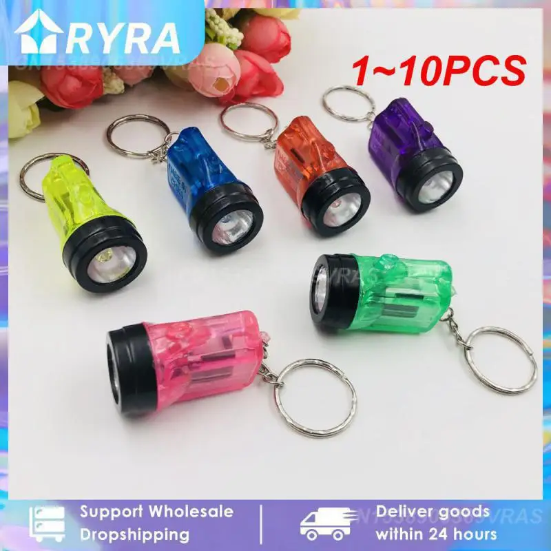 

1~10PCS Keychain Flashlight Mini Flashlights Pocket Emergency Light Waterproof Small Torches Super Bright Keychain Lights