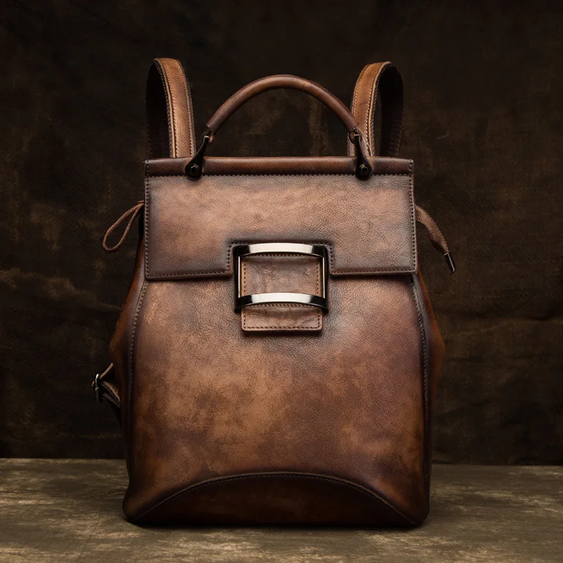 Multifunction genuine leather women's backpack vintage solid color ladies school bag fashion shouldr bag small travel backpack
Multifunction genuine leather women's backpack vintage solid color ladies school bag fashion shouldr bag small travel backpack
