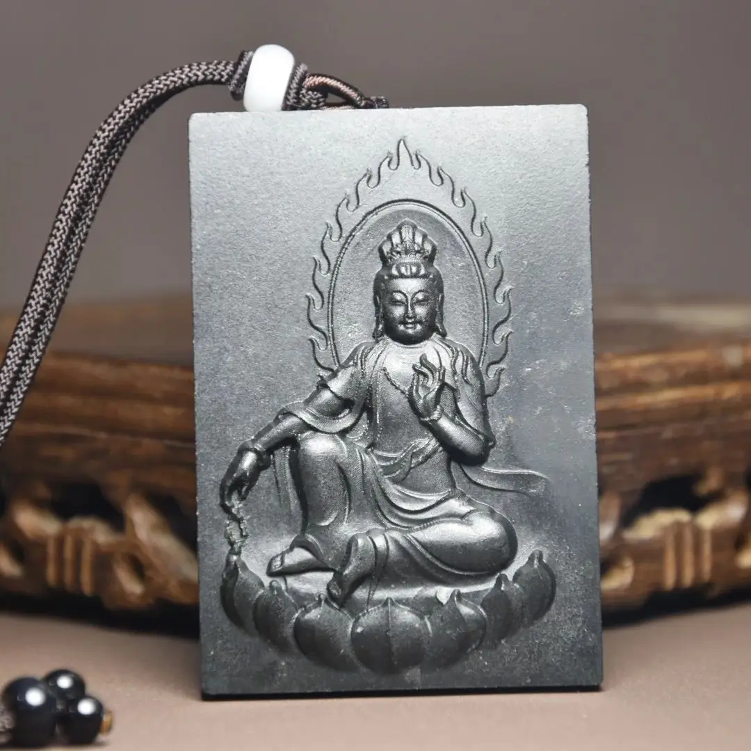 China Hongshan Culture Black Iron Magnetism Meteorite Sculpture Lucky “ Avalokitesvara ”Statue Handicraft Home Decoration
China Hongshan Culture Black Iron Magnetism Meteorite Sculpture Lucky “ Avalokitesvara ”Statue Handicraft Home Decoration