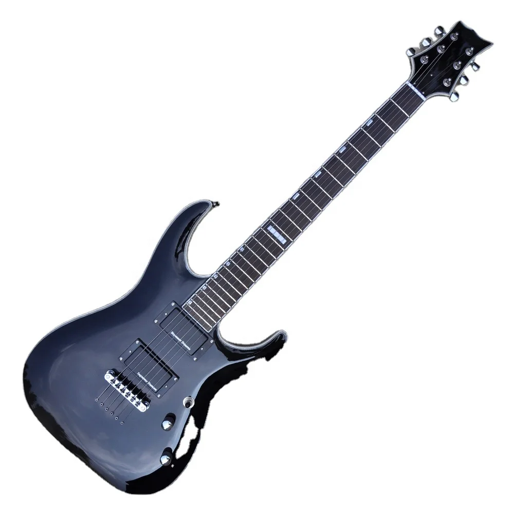 

Flyoung High Quality Electric Guitar Stringed Instruments 6 Strings Glossy Black Guitar