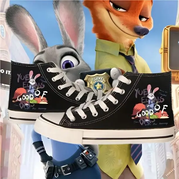 Kawaii Disney кролик зверополис Fox Высокие Низкие холщовые туфли, парусиновые туфли, Симпатичные Мультяшные кроссовки с рисунком, модные повседневные спортивные туфли
Kawaii Disney кролик зверополис Fox Высокие Низкие холщовые туфли, парусиновые туфли, Симпатичные Мультяшные кроссовки с рисунком, модные повседневные спортивные туфли