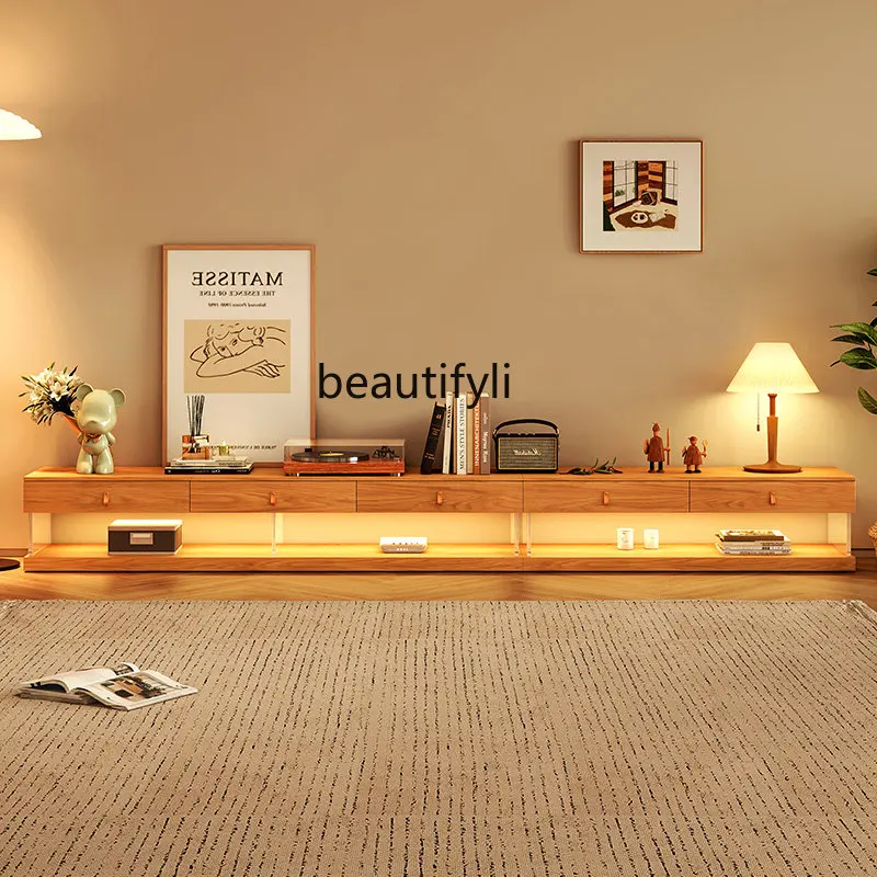 Minimalist Living Room Suspension TV Cabinet and Tea Table Combination Modern Style Wood Color Hanging Audiovisual Cabinet
Minimalist Living Room Suspension TV Cabinet and Tea Table Combination Modern Style Wood Color Hanging Audiovisual Cabinet