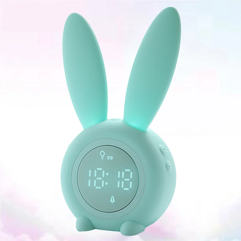 Rabbit Alarm Clock Silicone Table Clock LED Night Light Kids Digital Desktop Clocks USB Rechargable for Home Office School Room
Rabbit Alarm Clock Silicone Table Clock LED Night Light Kids Digital Desktop Clocks USB Rechargable for Home Office School Room