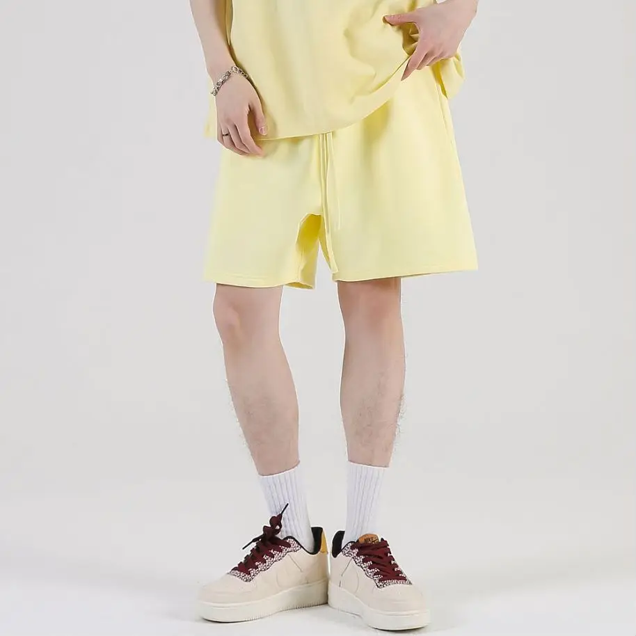 380g Mens Summer Mid Waist Cotton Shorts Solid Casual Drawstring Sports Short Pants Customized Embroidered Fashion Hot Shorts
380g Mens Summer Mid Waist Cotton Shorts Solid Casual Drawstring Sports Short Pants Customized Embroidered Fashion Hot Shorts
