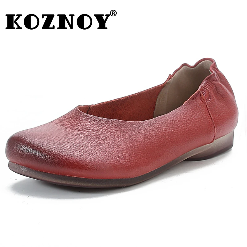 Koznoy 2cm Retro Ethnic Natural Genuine Leather Moccasins Female Summer Women Soft Soled Flat Round Toe Shallow Slip on Shoes
Koznoy 2cm Retro Ethnic Natural Genuine Leather Moccasins Female Summer Women Soft Soled Flat Round Toe Shallow Slip on Shoes