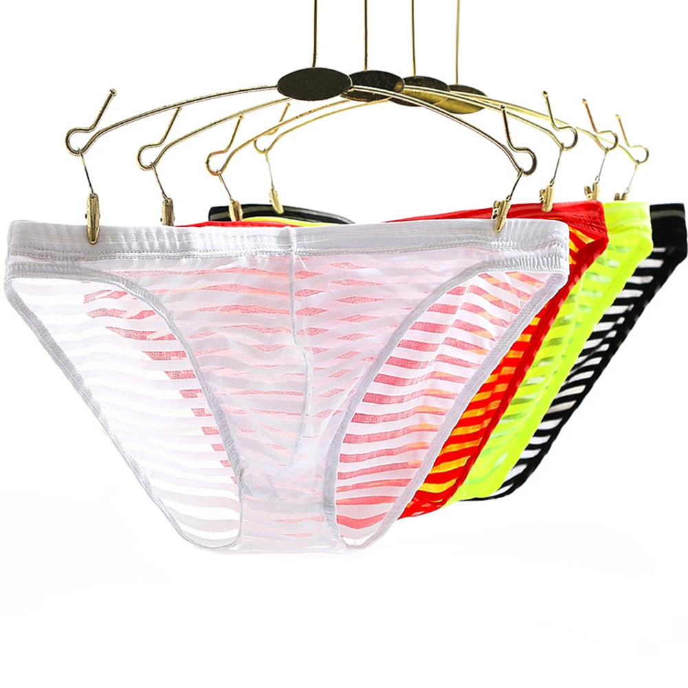1pc Men's Sexy Ultra Thin See Through Briefs Striped Underwear Shorts Lingerie Low Waist Underpants Panties For Man
1pc Men's Sexy Ultra Thin See Through Briefs Striped Underwear Shorts Lingerie Low Waist Underpants Panties For Man