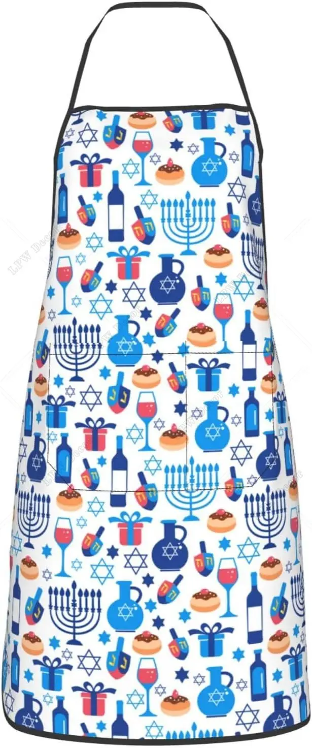 Фартуки hanukka с традиционными символами, водонепроницаемый кухонный фартук для женщин и мужчин, для шеф-повара, барбекю, приготовления пищи
Фартуки hanukka с традиционными символами, водонепроницаемый кухонный фартук для женщин и мужчин, для шеф-повара, барбекю, приготовления пищи