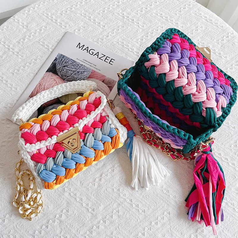 Luxury Rope Woven Crossbody Bags for Women 2023 Designer Chains Knitting Shoulder Bag Lady Handmade Small Square Phone Purse New
Luxury Rope Woven Crossbody Bags for Women 2023 Designer Chains Knitting Shoulder Bag Lady Handmade Small Square Phone Purse New