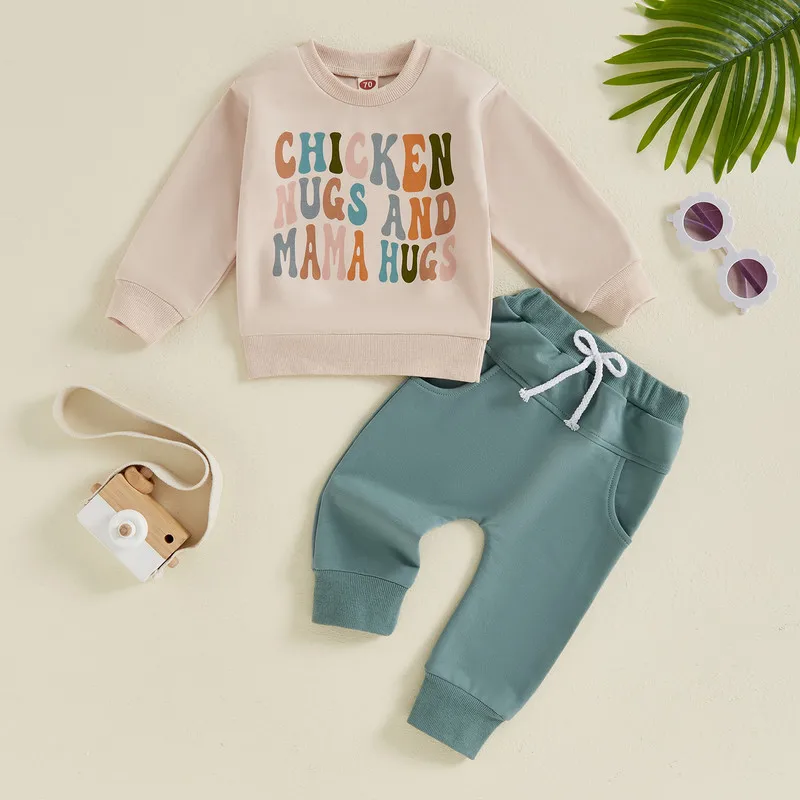 Toddler Boys Fall Outfits Letter Print Long Sleeve Sweatshirts and Solid Color Long Pants 2Pcs Clothes Set
Toddler Boys Fall Outfits Letter Print Long Sleeve Sweatshirts and Solid Color Long Pants 2Pcs Clothes Set