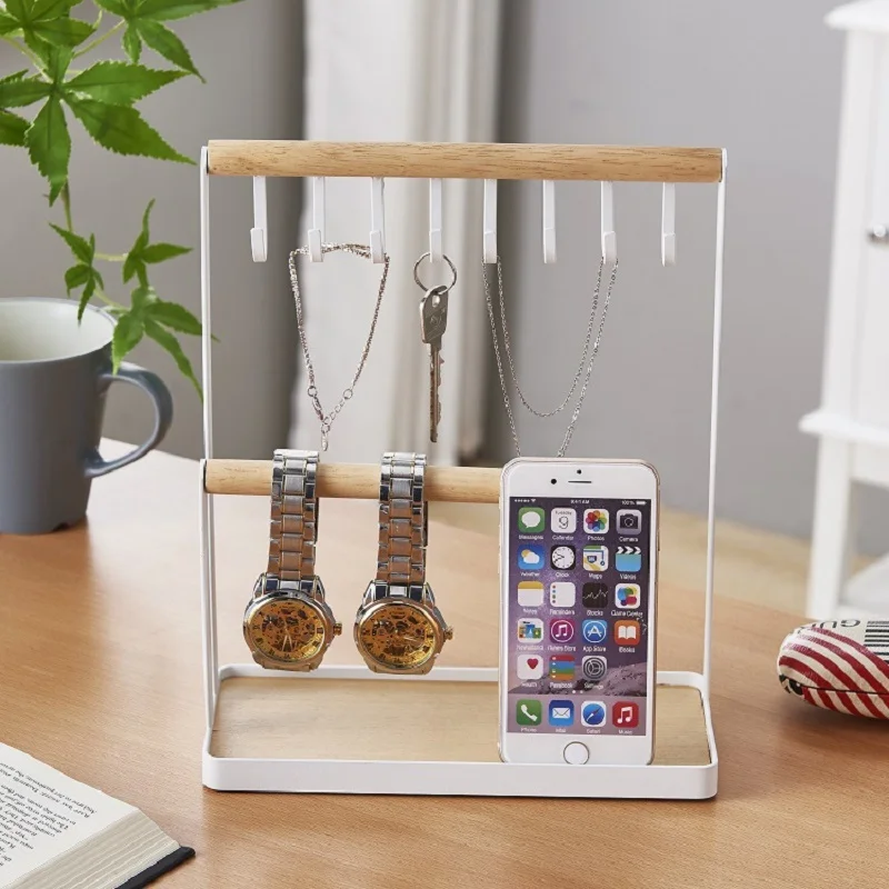 Hook Jewelry Holder Mobile phone Jewelry Glasses display holder Desktop metal two-layer display holder
Hook Jewelry Holder Mobile phone Jewelry Glasses display holder Desktop metal two-layer display holder