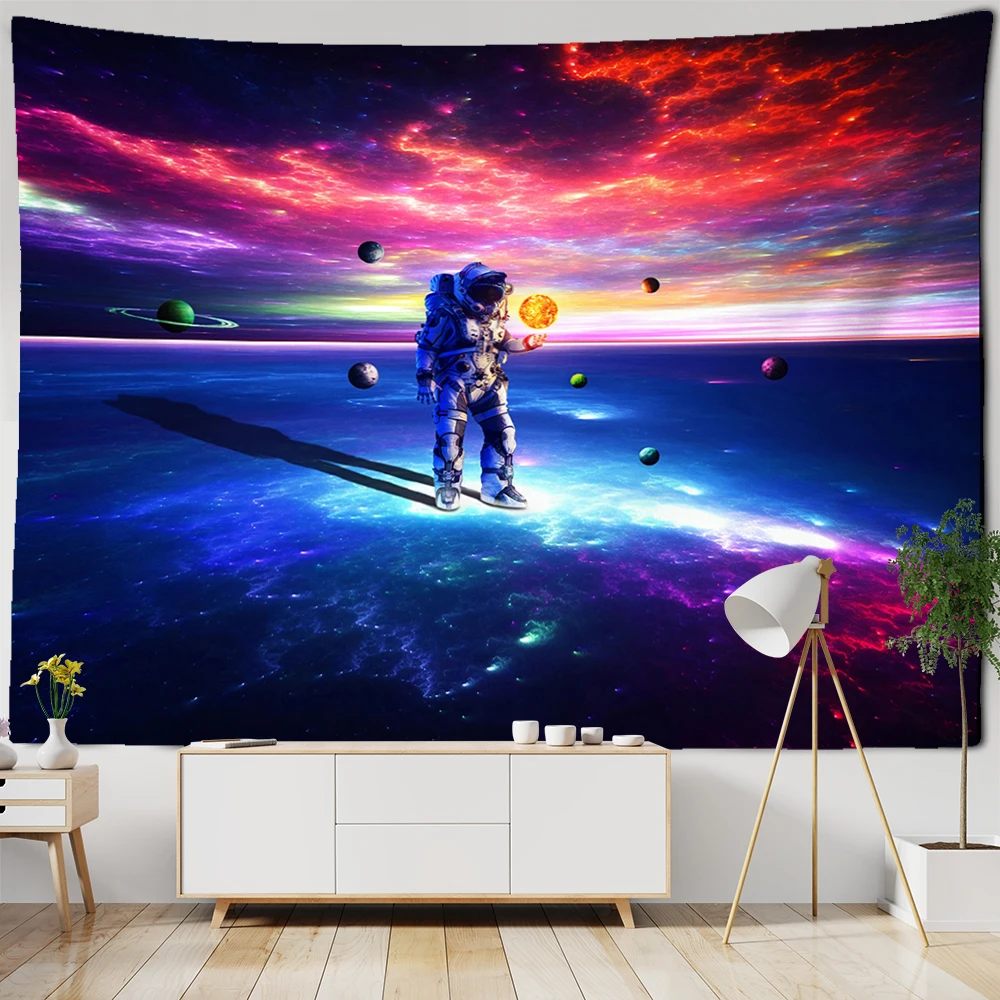 Astronaut Planet Tapestry Wall Hanging Psychedelic Universe Hippie Tapiz Tarot Art Dorm Aesthetic Living Room Home Decor Cloth
Astronaut Planet Tapestry Wall Hanging Psychedelic Universe Hippie Tapiz Tarot Art Dorm Aesthetic Living Room Home Decor Cloth