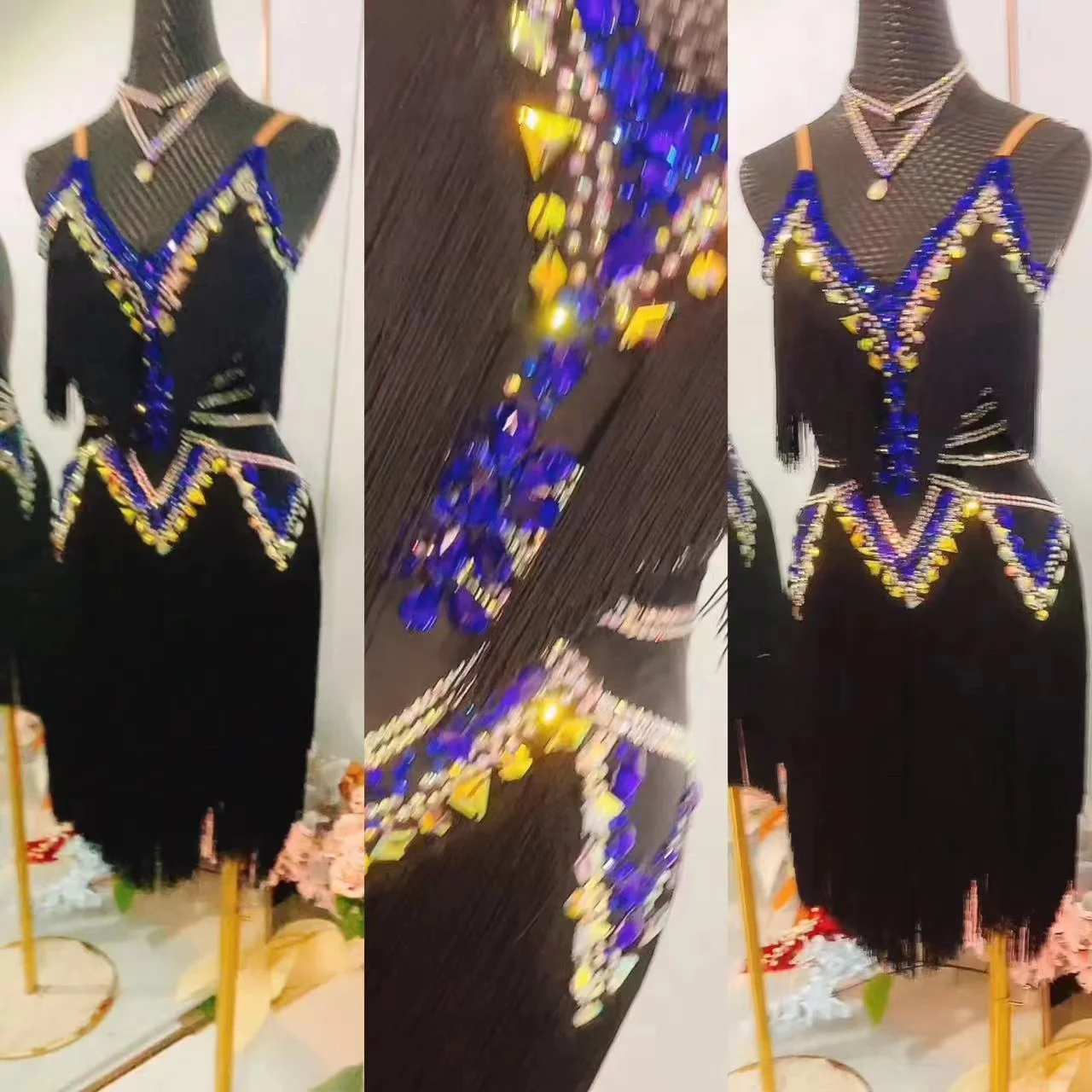 Ladies Latin Dance Dress High end Customized Sequin Tassel Dress Rumba Chacha Tango Performance Dress Girls Latin Dance Dress
Ladies Latin Dance Dress High end Customized Sequin Tassel Dress Rumba Chacha Tango Performance Dress Girls Latin Dance Dress