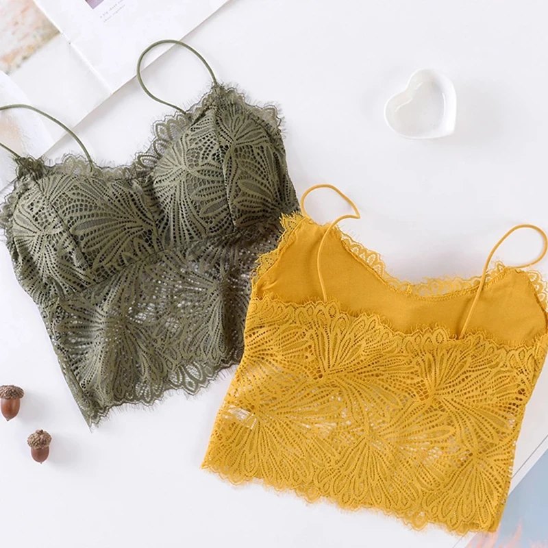 Ladies Thin Strap Lace Beauty Back Wrap Breast Tube Top No Steel Ring with Chest Pad Bottoming Camisole Sexy Full Cup Lingerie
Ladies Thin Strap Lace Beauty Back Wrap Breast Tube Top No Steel Ring with Chest Pad Bottoming Camisole Sexy Full Cup Lingerie
