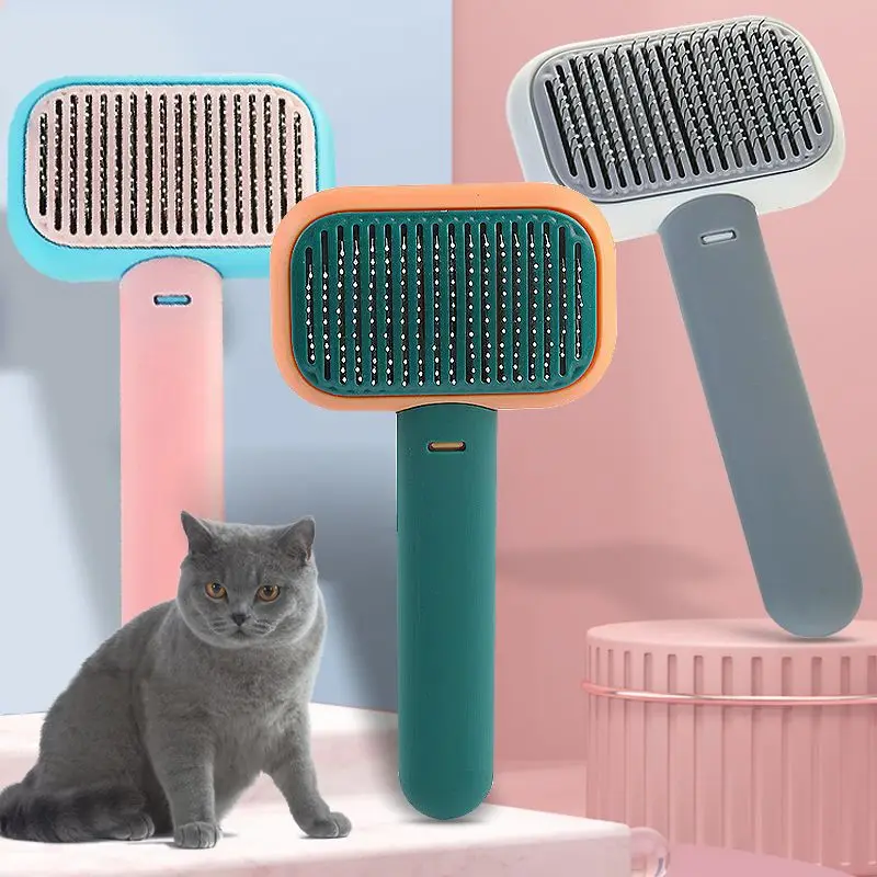Самоочищающаяся щетка для удаления скатертей, спутываний и свободных волос, щетка для выпадения для коротких или длинных кошек/собак
Самоочищающаяся щетка для удаления скатертей, спутываний и свободных волос, щетка для выпадения для коротких или длинных кошек/собак