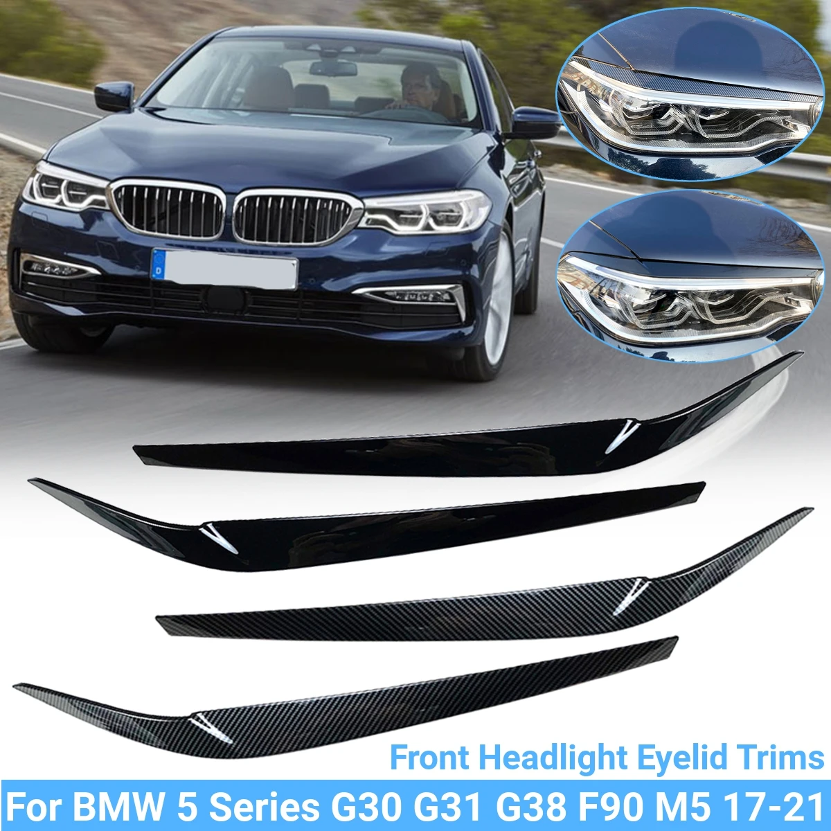 2pcs Front Headlight Eyelids Eyebrows Trims For BMW 5 Series G30 G31 G38 F90 M5 525I 530I 540I 2017-2021 ABS Plastic Accessories
2pcs Front Headlight Eyelids Eyebrows Trims For BMW 5 Series G30 G31 G38 F90 M5 525I 530I 540I 2017-2021 ABS Plastic Accessories