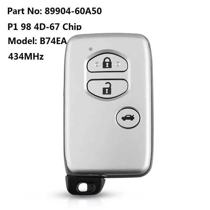 3 Button 434MHZ Smart Key For Toyota Land Cruiser Prado 2010+ B74EA P1 98 Chip 4D-67 FCCID 89904-60A50 Keyless Go keyless start
3 Button 434MHZ Smart Key For Toyota Land Cruiser Prado 2010+ B74EA P1 98 Chip 4D-67 FCCID 89904-60A50 Keyless Go keyless start