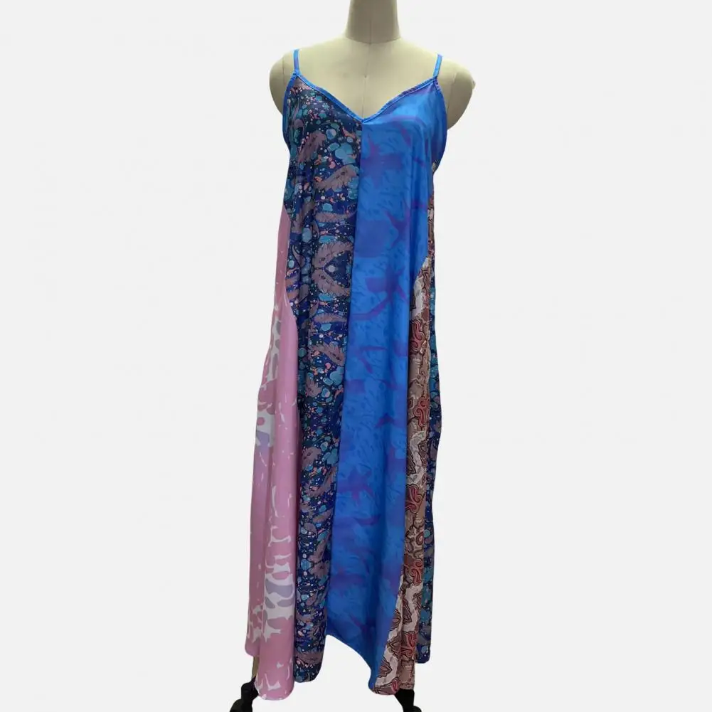 Summer Slip Dress Bohemian Printed Backless Maxi Dress Loose Colorful for Summer Beach Vacations Bohemian V-neck Dress
Summer Slip Dress Bohemian Printed Backless Maxi Dress Loose Colorful for Summer Beach Vacations Bohemian V-neck Dress