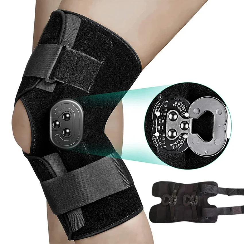 Hinged Knee Brace Adjustable Knee Support with Side Stabilizers of Locking Dials for Knee Pain Arthritis Acl Pcl Meniscus Tear
Hinged Knee Brace Adjustable Knee Support with Side Stabilizers of Locking Dials for Knee Pain Arthritis Acl Pcl Meniscus Tear