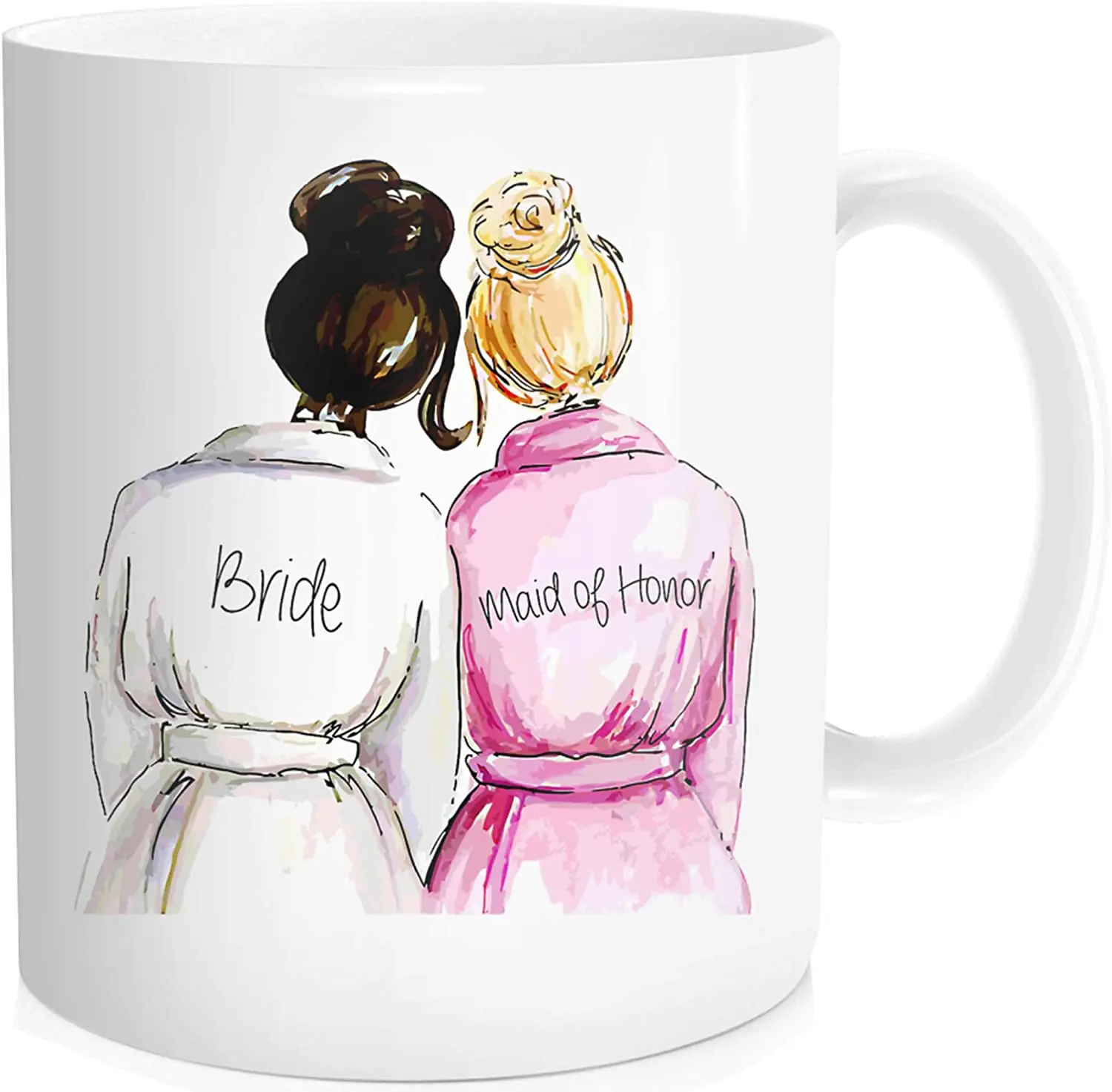 Maid of Honor with Bride Coffee Mug, Sister Best Friend Wedding Gifts, Bridal Party Novely Cup, 11oz
Maid of Honor with Bride Coffee Mug, Sister Best Friend Wedding Gifts, Bridal Party Novely Cup, 11oz