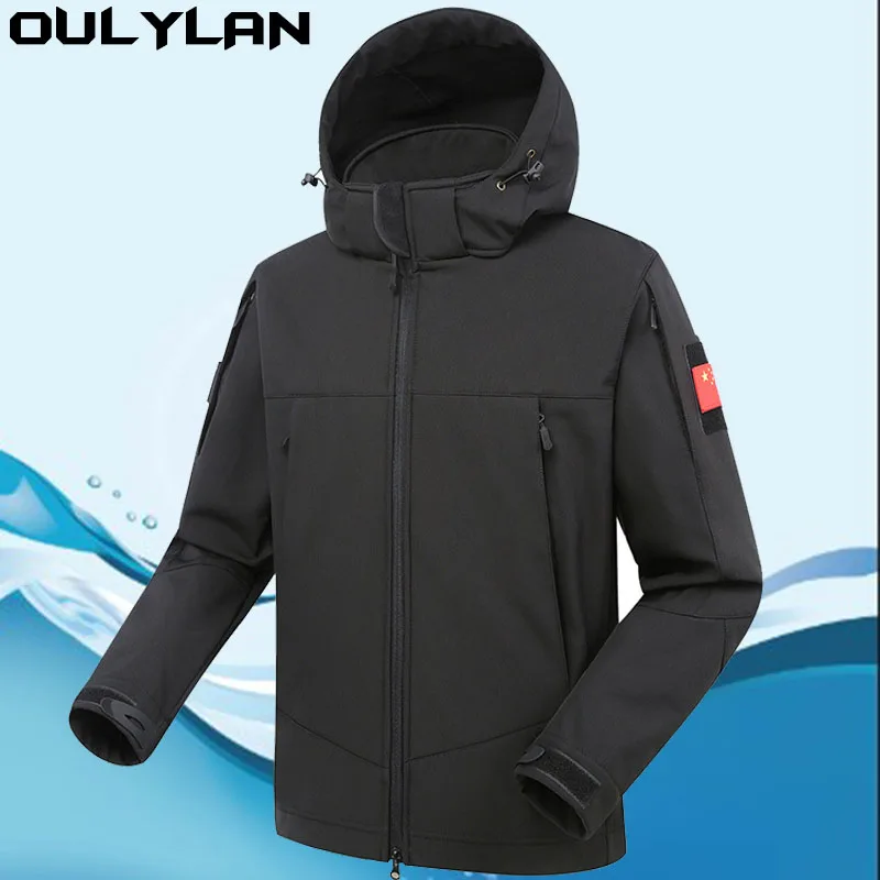 

Oulylan Military Outdoor Jackets Men Shark Skin Soft Shell Tactical Waterproof Windbreaker Army Combat Jacket Mens Bomber Coat