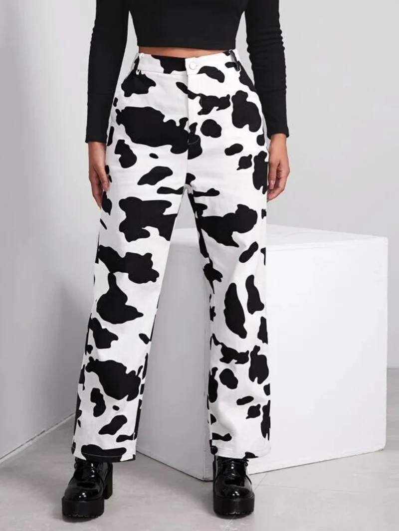 y2k Cow Print Pants Women Korean Style Wide Leg Pants Vintage Harajuku Trousers Cargo Pants Autumn Sweatpants Streetwear Female
y2k Cow Print Pants Women Korean Style Wide Leg Pants Vintage Harajuku Trousers Cargo Pants Autumn Sweatpants Streetwear Female