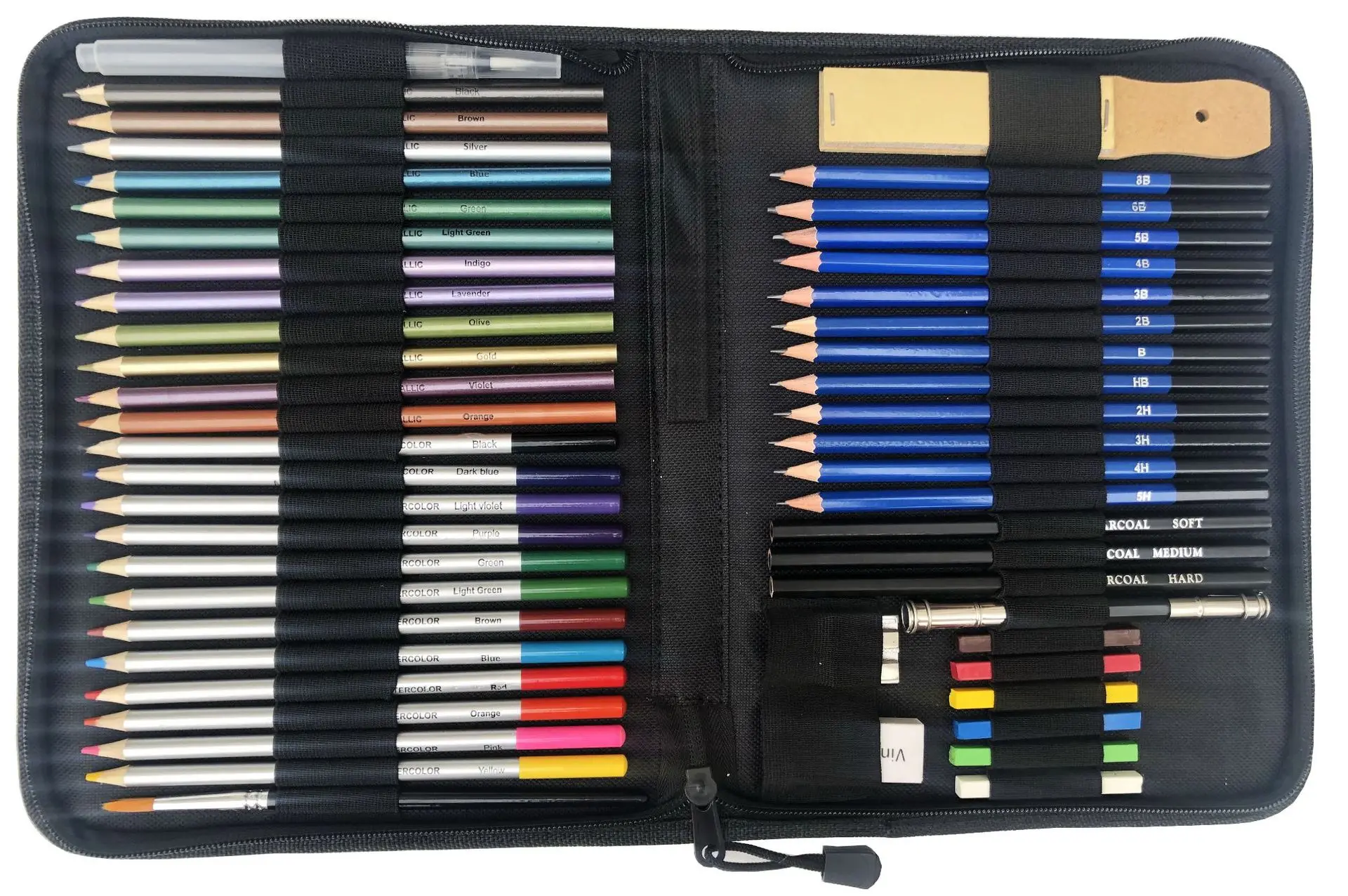 51Pcs/set Professional Sketching Pencil Drawing Kit Graphite Shading Art Sketch Watercolor Pencils for Beginners & Pro Artists
51Pcs/set Professional Sketching Pencil Drawing Kit Graphite Shading Art Sketch Watercolor Pencils for Beginners & Pro Artists