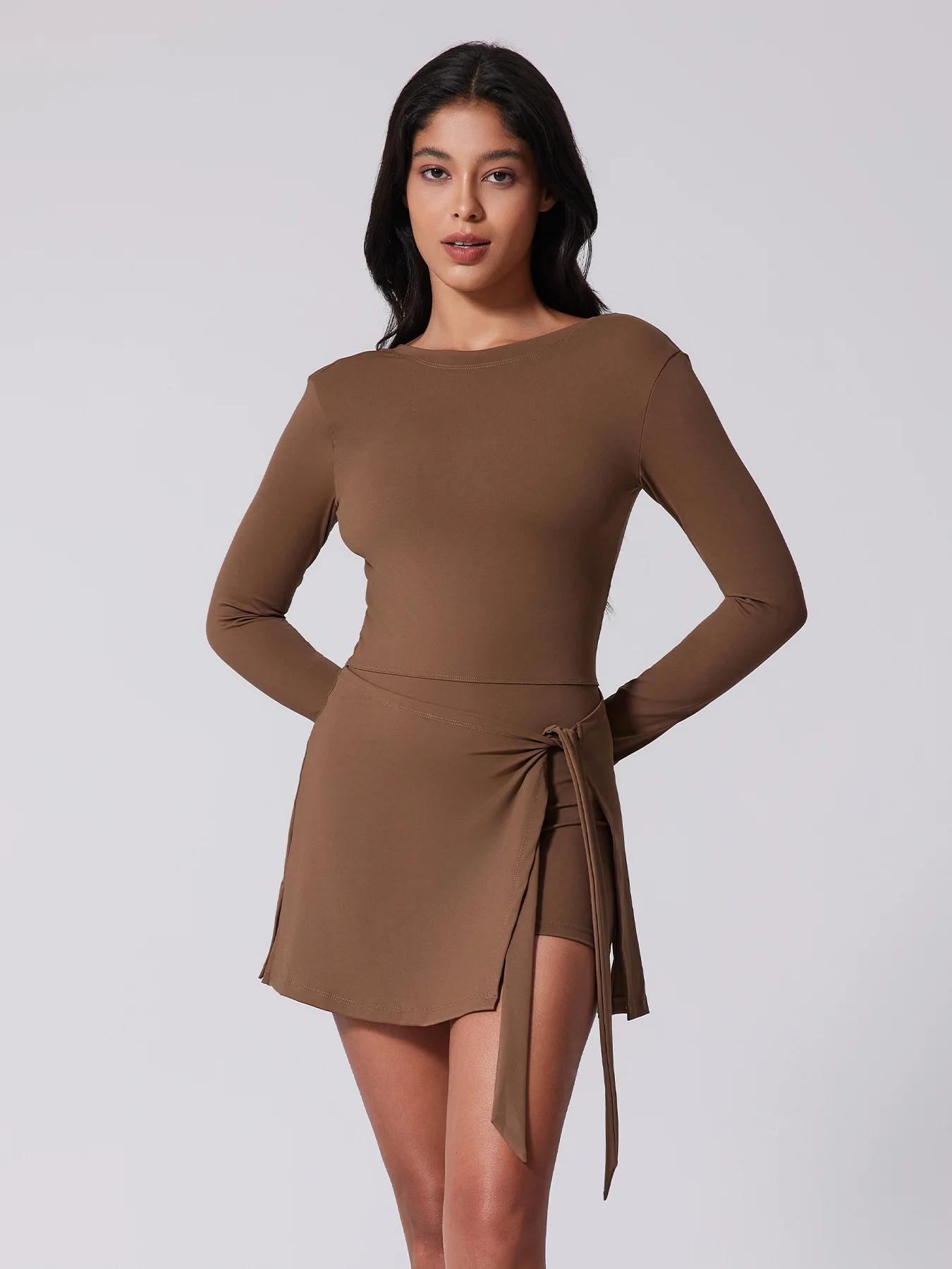 Women Tennis Sports Dress Running Tight Jumpsuit Quick Dry Sportswear Ladies Long Sleeves T-shirt Shorts Suit Gym Fitness Yoga Women Tennis Sports Dress Running Tight Jumpsuit Quick Dry Sportswear Ladies Long Sleeves T-shirt Shorts Suit Gym Fitness Yoga