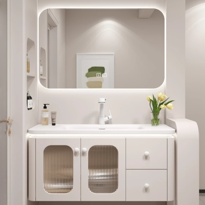 Ceramic Whole Washbin Cream Style Bathroom Cabinet Combination Hand Washing Washbasin Cabinet Skin Feeling Corian
Ceramic Whole Washbin Cream Style Bathroom Cabinet Combination Hand Washing Washbasin Cabinet Skin Feeling Corian