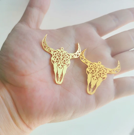 2/6/12/24pcs Animal Skull Brass Charm,Skull Pendant,Bull Charm, Brass Goat Charm Pendant DIY Jewelry Supplies 36*38mm
2/6/12/24pcs Animal Skull Brass Charm,Skull Pendant,Bull Charm, Brass Goat Charm Pendant DIY Jewelry Supplies 36*38mm