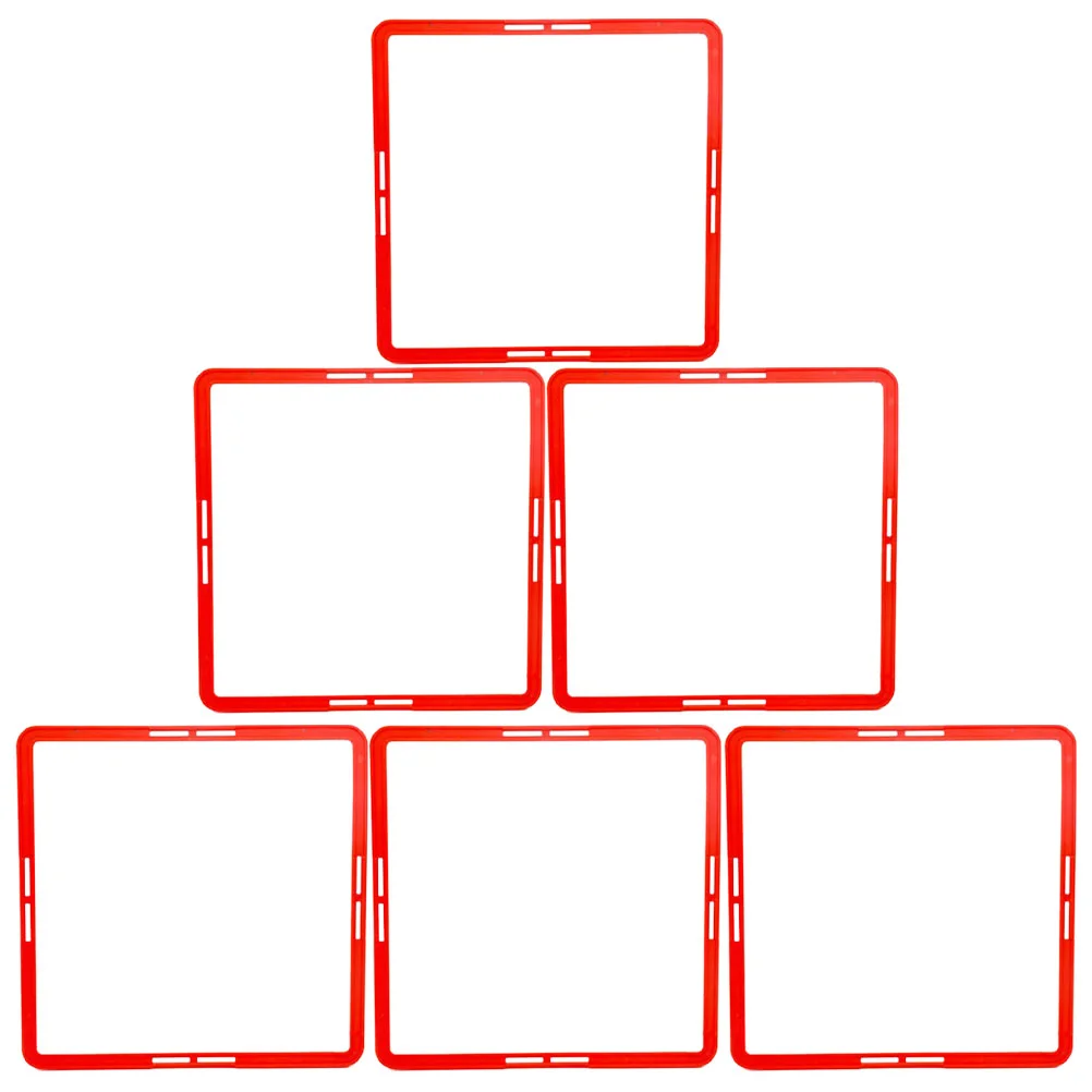 6 Pcs Football Square Agility Circle Multi-function Training Rings for Portable Soccer Exercising Circles Sports Supplies Red
6 Pcs Football Square Agility Circle Multi-function Training Rings for Portable Soccer Exercising Circles Sports Supplies Red