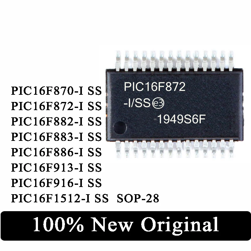 10 шт. PIC16F870-I PIC16F872-I 16F872 PIC16F882-I PIC16F883-I PIC16F886-I PIC16F913-I PIC16F916-I PIC16F1512-I SS SOP-28 микросхема
10 шт. PIC16F870-I PIC16F872-I 16F872 PIC16F882-I PIC16F883-I PIC16F886-I PIC16F913-I PIC16F916-I PIC16F1512-I SS SOP-28 микросхема