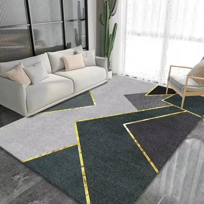 

Geometric Carpet for Living Room Light Luxury Home Decoration Soft Flannel Sofa Table Large Area Rugs Non-slip Washable Mat