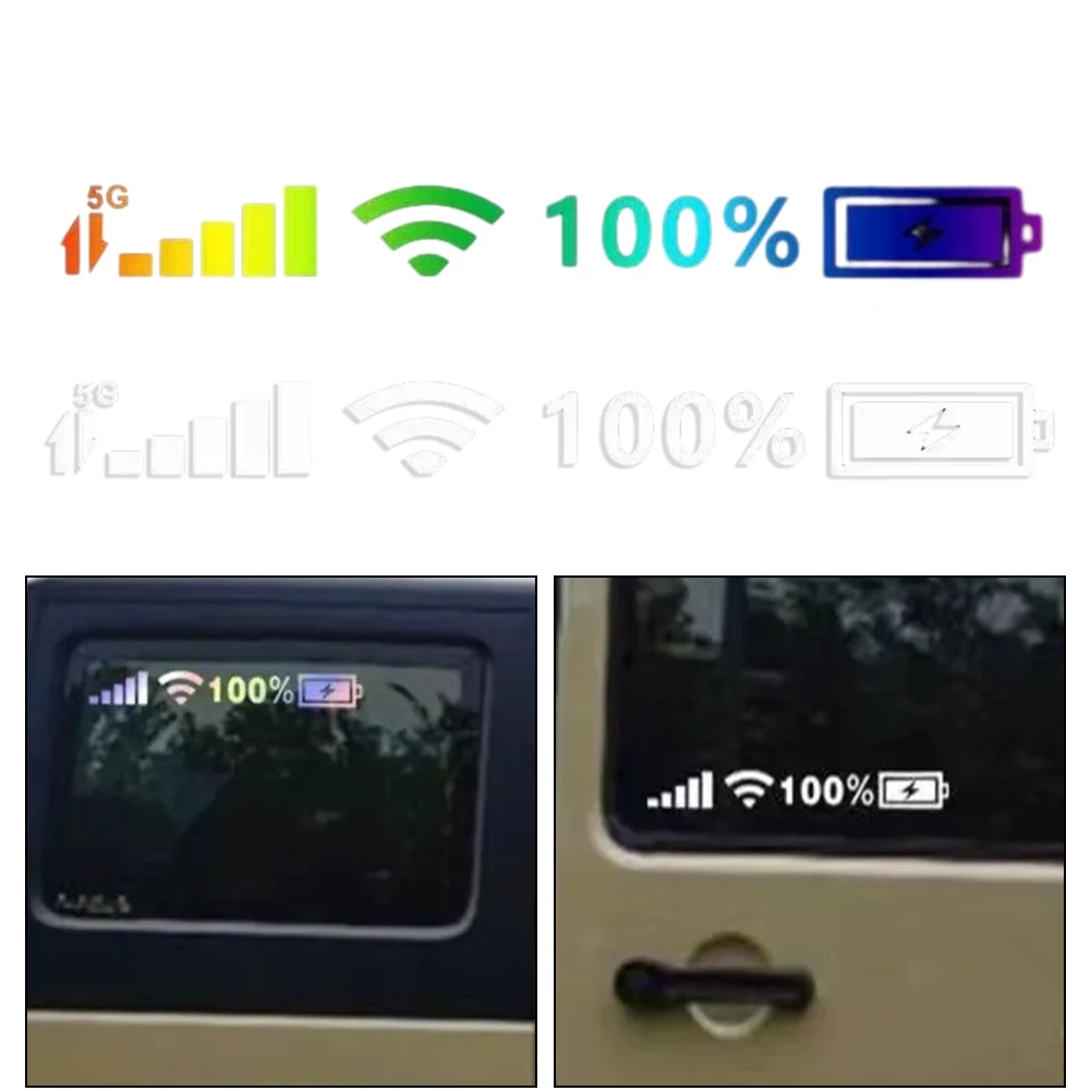 1x 5G WiFi Battery Signal Power Decal Car Windshield PET Reflective Sticker 45cmx4cm Exterior Accessories White/ Multi-color
1x 5G WiFi Battery Signal Power Decal Car Windshield PET Reflective Sticker 45cmx4cm Exterior Accessories White/ Multi-color