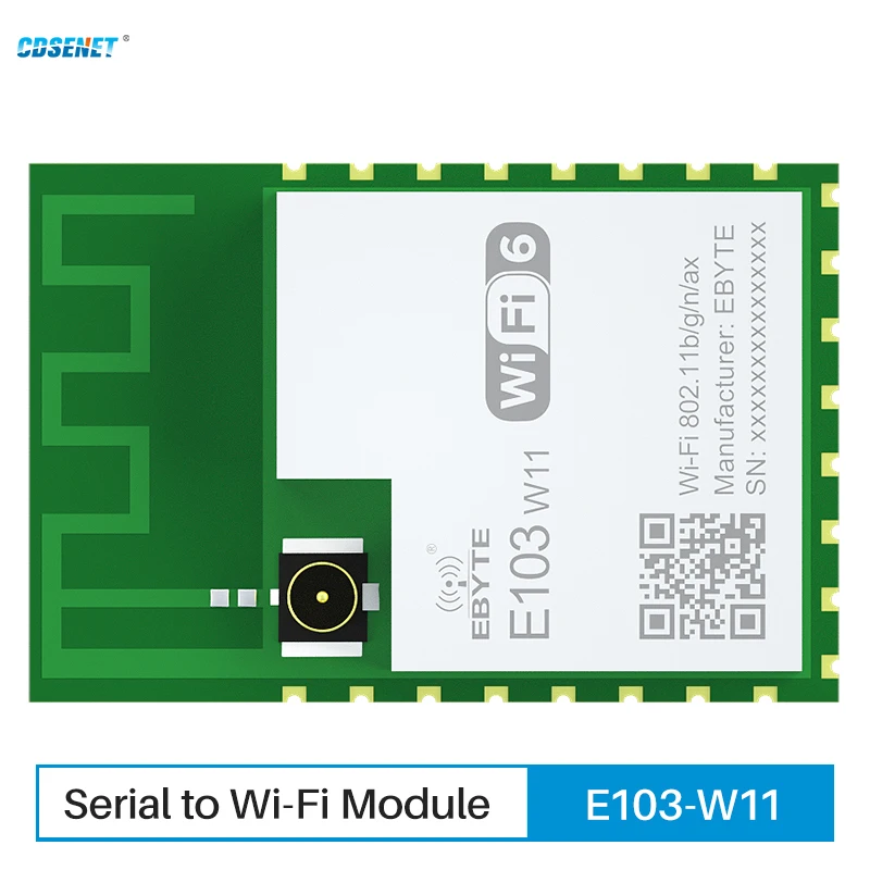 WIFI6 BLE5.1 Module CDSENET E103-W11 AT Command High Speed Data Transparent Transmission MQTT OTA Small Size Serial Port
WIFI6 BLE5.1 Module CDSENET E103-W11 AT Command High Speed Data Transparent Transmission MQTT OTA Small Size Serial Port