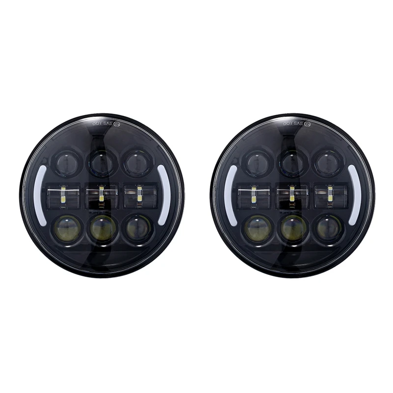 2X 45W 5.75 Inch Motorcycle Headlight LED Round Head Light Lamp High Low Beam Projector With DRL Turn Signal Light
2X 45W 5.75 Inch Motorcycle Headlight LED Round Head Light Lamp High Low Beam Projector With DRL Turn Signal Light