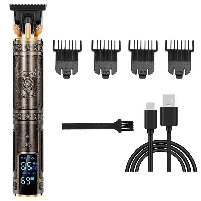 

Мужские триммеры A06I, машинка для стрижки волос, электрический триммер для бороды с цифровым дисплеем, аккумуляторные беспроводные машинки для стрижки волос с USB