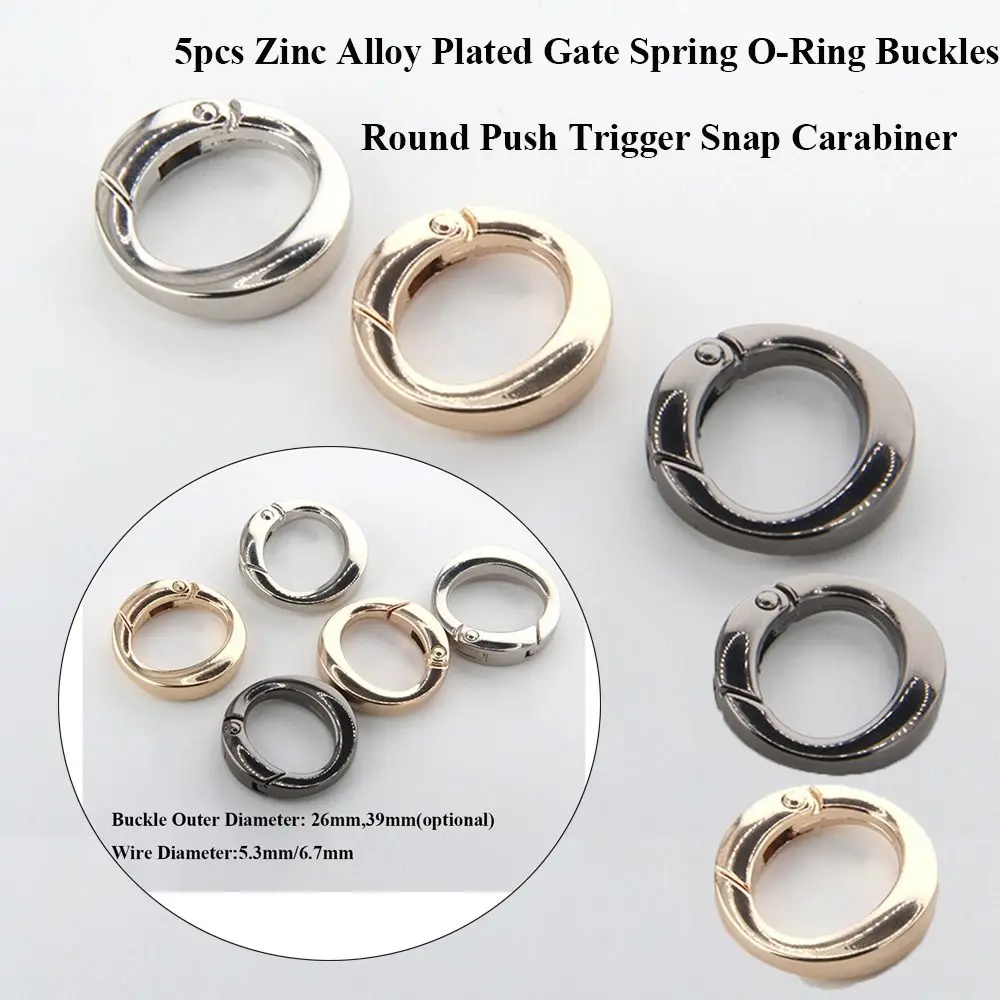5pcs Black Spring O-Ring Buckles Silver 26mm/39mm Spring O-Ring Buckles Bag Belt Buckle for Spring O-Ring Buckles
5pcs Black Spring O-Ring Buckles Silver 26mm/39mm Spring O-Ring Buckles Bag Belt Buckle for Spring O-Ring Buckles