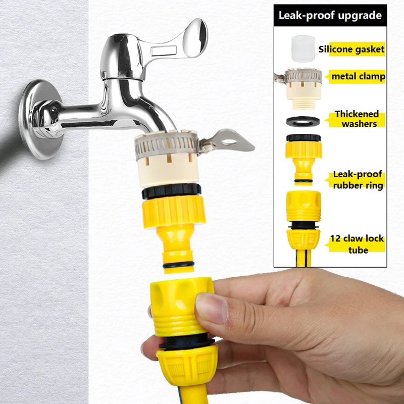 Garden Water Pipe Connectors Kits Faucet Universal Joint Waterstop Quickly Connector 1/2" To 3/4" Inner Thread Connection Joint
Garden Water Pipe Connectors Kits Faucet Universal Joint Waterstop Quickly Connector 1/2" To 3/4" Inner Thread Connection Joint