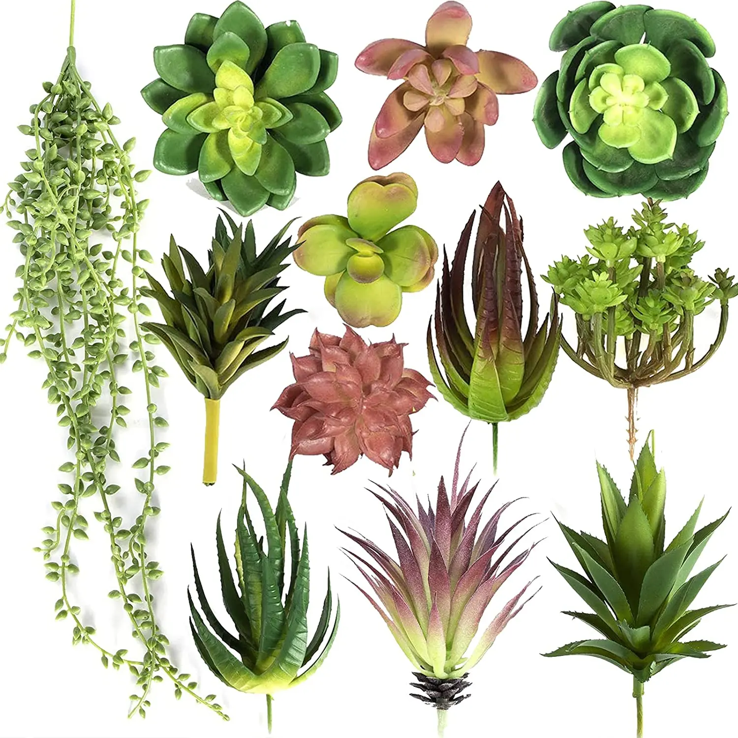 Artificial Succulents Unpotted - Assorted Realistic Fake Succulent Plants for Home Decor, Office -12 Pack 
Artificial Succulents Unpotted - Assorted Realistic Fake Succulent Plants for Home Decor, Office -12 Pack