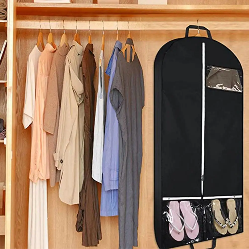 Clothes Hanging Dust Cover Dress Suit Coat Storage Bag With 2 Pockets Clothes Dust Cover Wardrobe Garment Coat Suit Protector
Clothes Hanging Dust Cover Dress Suit Coat Storage Bag With 2 Pockets Clothes Dust Cover Wardrobe Garment Coat Suit Protector