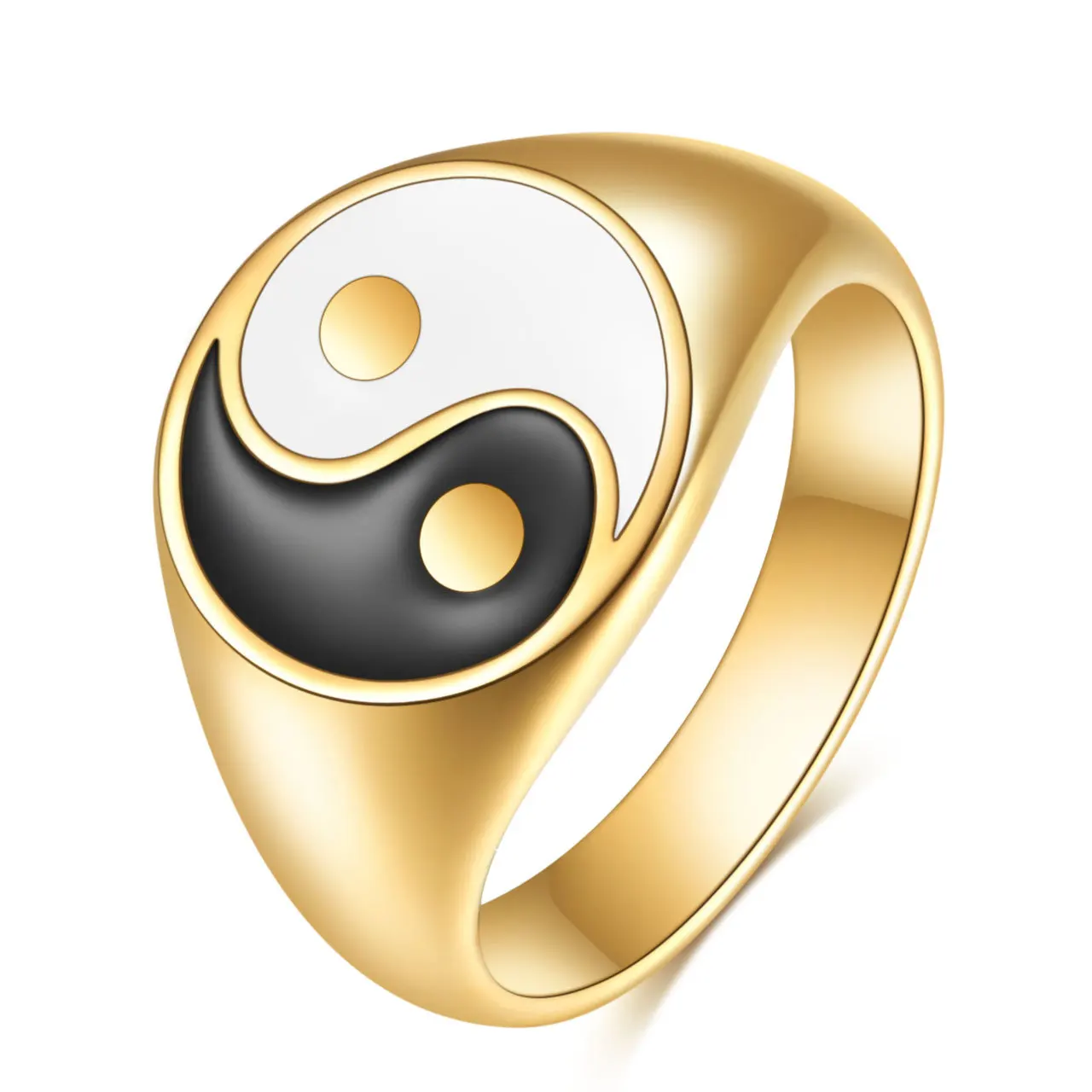 Ходовой товар, кольца из нержавеющей стали Taiji Yin-yang, подчеркивающие индивидуальность страны, кольца из нержавеющей стали 304 с титановым покрытием и 18-каратным золотом, оптовая продажа
Ходовой товар, кольца из нержавеющей стали Taiji Yin-yang, подчеркивающие индивидуальность страны, кольца из нержавеющей стали 304 с титановым покрытием и 18-каратным золотом, оптовая продажа