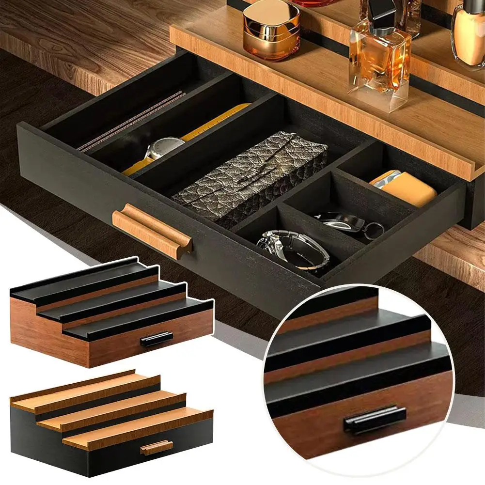 New Wooden Cosmetics Storage Box With Drawer Hidden Organizer Layer Stepped Stand Display T2j3
New Wooden Cosmetics Storage Box With Drawer Hidden Organizer Layer Stepped Stand Display T2j3