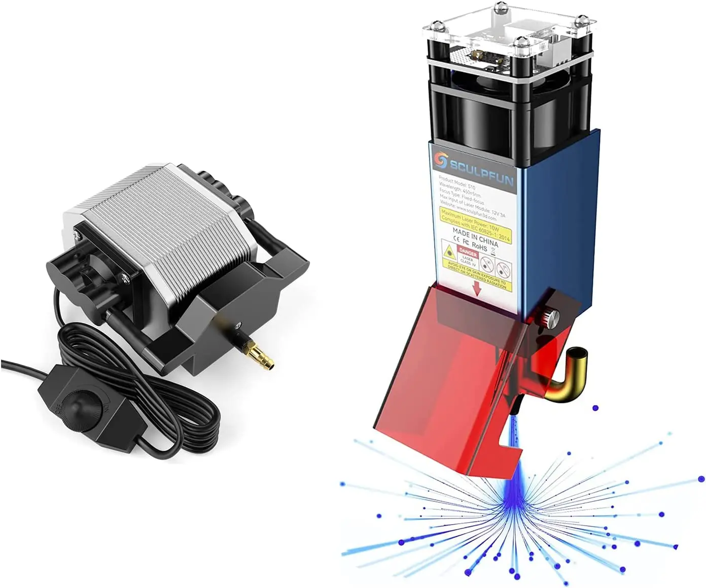 Модуль лазерного гравера S10 с регулируемой скоростью 30 л/м, воздушный насос, вспомогательный воздушный компрессор, полностью металлическая конструкция, гравер, аксессуары
Модуль лазерного гравера S10 с регулируемой скоростью 30 л/м, воздушный насос, вспомогательный воздушный компрессор, полностью металлическая конструкция, гравер, аксессуары