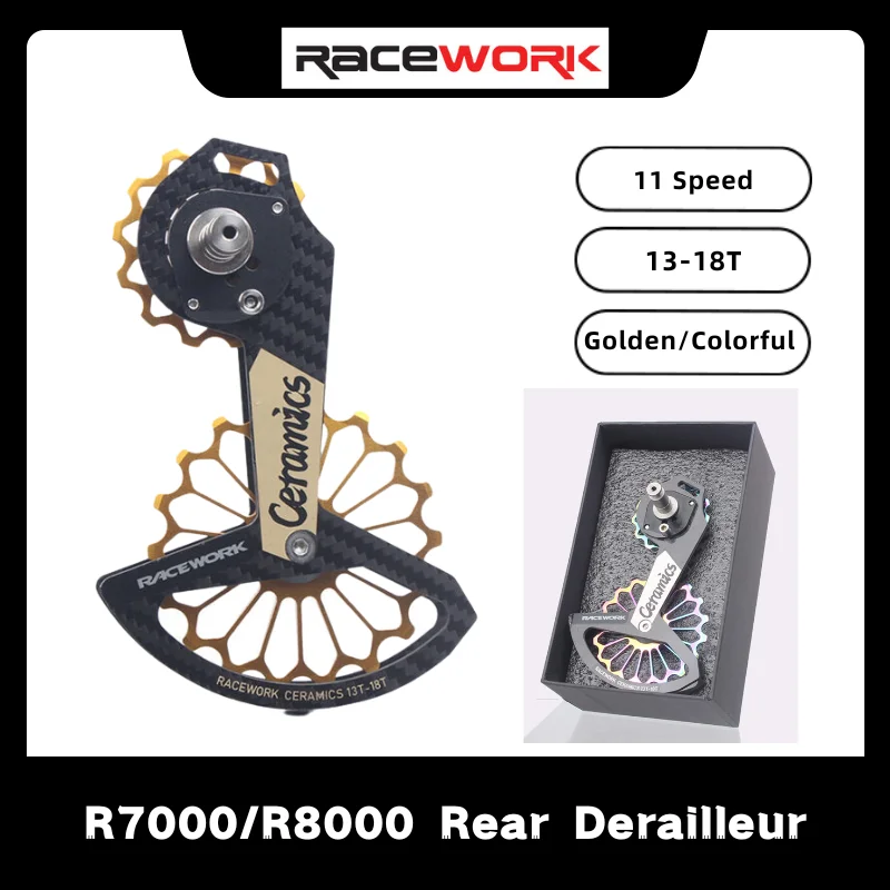 Racework Bicycle Ceramic Bearing Guide Wheel Carbon Pulley Set Rear Bike Derailleurs forShimano R7000/R8000 Cycling Parts
Racework Bicycle Ceramic Bearing Guide Wheel Carbon Pulley Set Rear Bike Derailleurs forShimano R7000/R8000 Cycling Parts