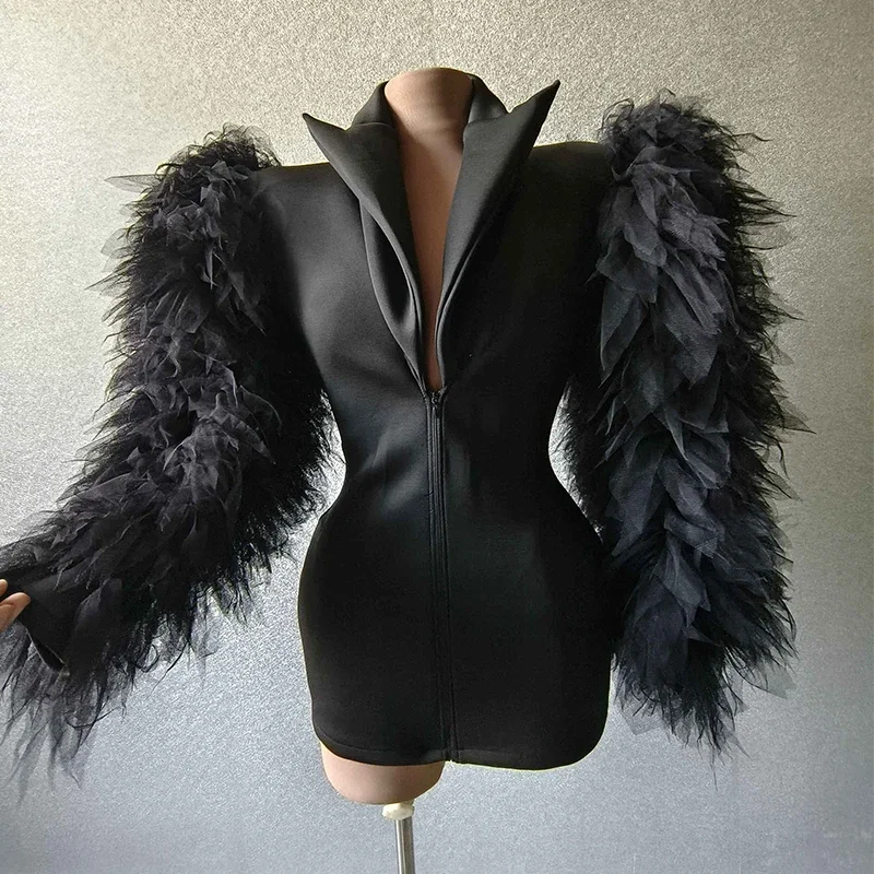 Gogo Show Costume Fluffy Sleeve Dress Festival Party Clothing Singer Stage Performance Wear Drag Queen Outfit Clubwear
Gogo Show Costume Fluffy Sleeve Dress Festival Party Clothing Singer Stage Performance Wear Drag Queen Outfit Clubwear