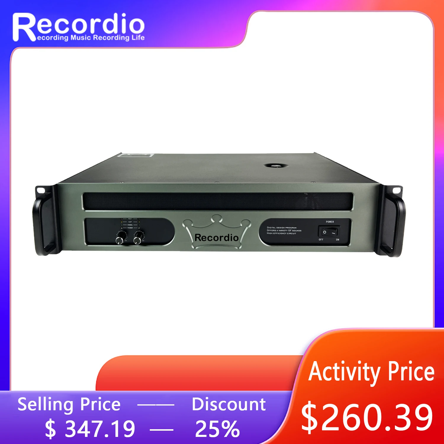 GAP-D2600 High Quality High Performance 5000W 2U 2 Channel Power Amplifier HiFi Power Amplifier Use For Professional DJ Stage
GAP-D2600 High Quality High Performance 5000W 2U 2 Channel Power Amplifier HiFi Power Amplifier Use For Professional DJ Stage