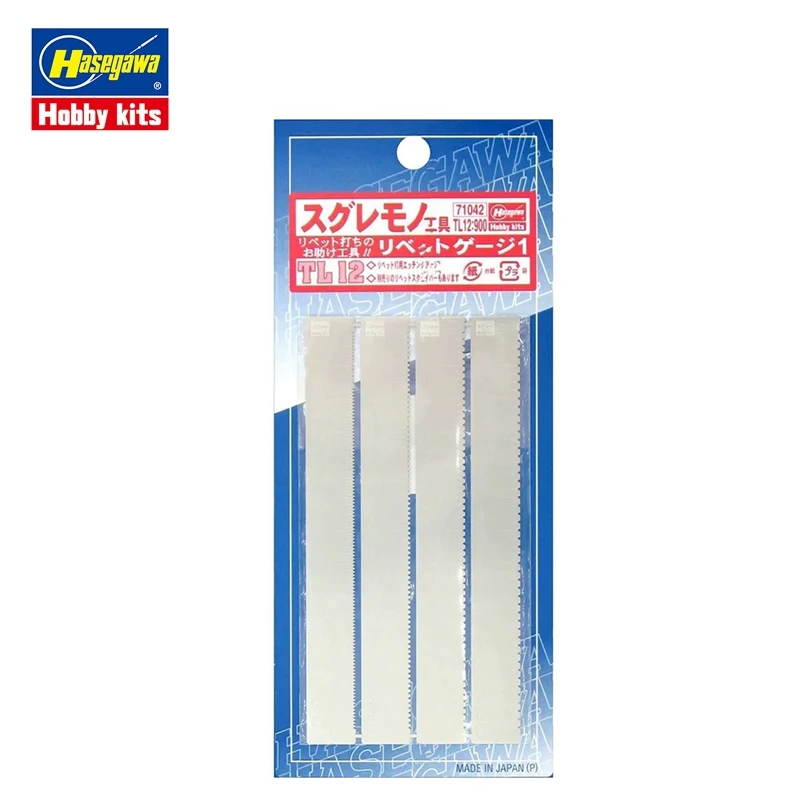 HASEGAWA TL12 (71042) Model Rivet Gage 1 Riveting Tool Scale for Rivet Making Model Special Hole Spacing Straight-line Ruler
HASEGAWA TL12 (71042) Model Rivet Gage 1 Riveting Tool Scale for Rivet Making Model Special Hole Spacing Straight-line Ruler